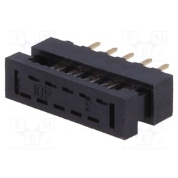 2 pcs x CONNFLY - DS1018-02-10B2 - IDC transition, PIN: 10, THT, for ribbon cable, 1mm, Layout: 2x5