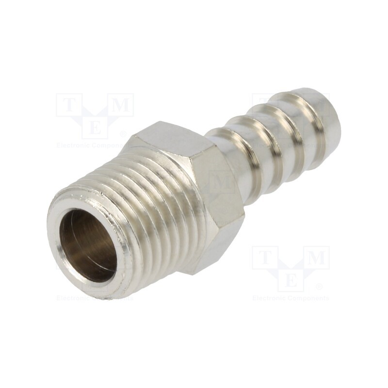 2 pcs x PNEUMAT-3040 9-1/4 - Push-in fitting, connector pipe, nickel plated brass, 9mm