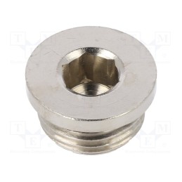 1 pcs x PNEUMAT-407248 - Protection cap, max.50bar, nickel plated brass, Thread: G 1/2'