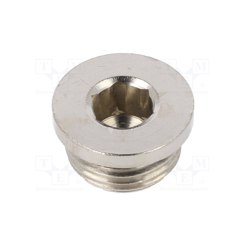 1 pcs x PNEUMAT-407248 - Protection cap, max.50bar, nickel plated brass, Thread: G 1/2'