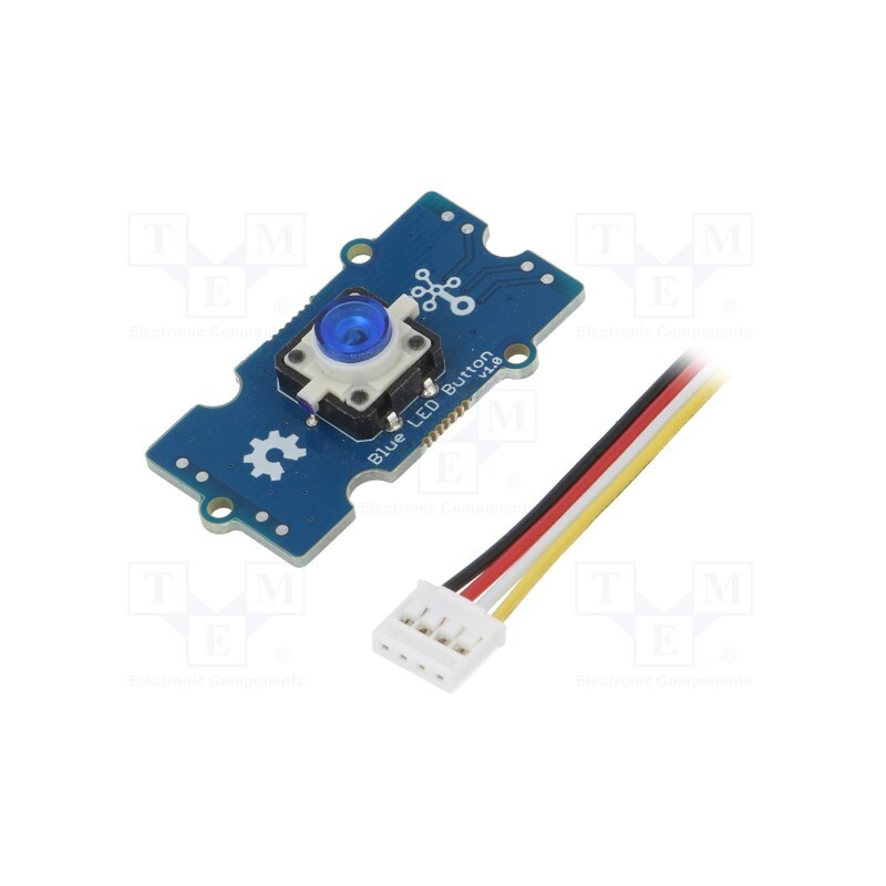 1 pcs x SEEED STUDIO - BLUE LED BUTTON - Module: button, LED, Grove Interface (4-wire), Grove, blue