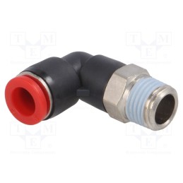 1 pcs x NORGREN HERION-C01470828 - Push-in fitting, angled, PBT, Thread: BSP 1/4'