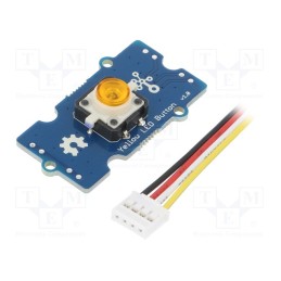1 pcs x SEEED STUDIO - YELLOW LED BUTTON - Module: button, LED, Grove Interface (4-wire), Grove, yellow