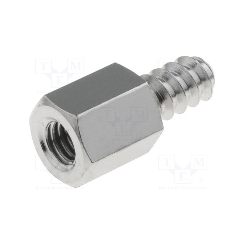 10 pcs x DREMEC - 216ST4.2X08 - Screwed spacer sleeve, 8mm, Int.thread: M4, Ext.thread: ST4,2