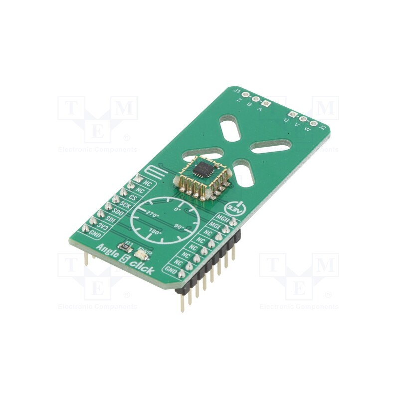 1 pcs x MIKROE - ANGLE 5 CLICK - Click board, magnetic field sensor, SPI, MA302, prototype board