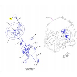 Steering knob cva backhoe loader cat