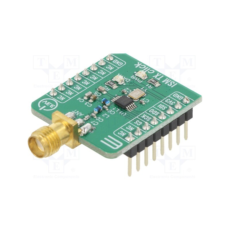 1 pcs x MIKROE - ISM TX CLICK - Click board, RF, SPI, MAX41460, prototype board, 3.3VDC