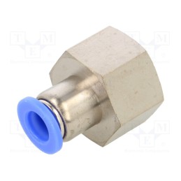 1 pcs x PNEUMAT-124.012-8 - Push-in fitting, straight, -0.95÷15bar, nickel plated brass