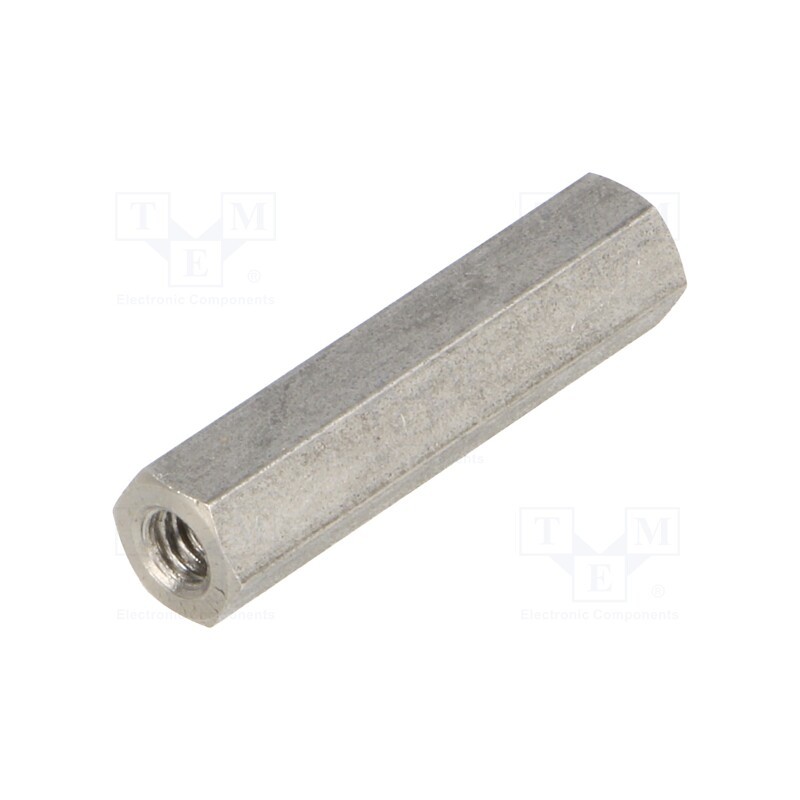 10 pcs x DREMEC - 146X30 - Screwed spacer sleeve, 30mm, Int.thread: M4, hexagonal