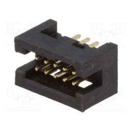 2 pcs x CONNFLY - DS1031-15-10V8B - Socket, IDC, male, PIN: 10, straight, THT, gold flash, 1.27mm
