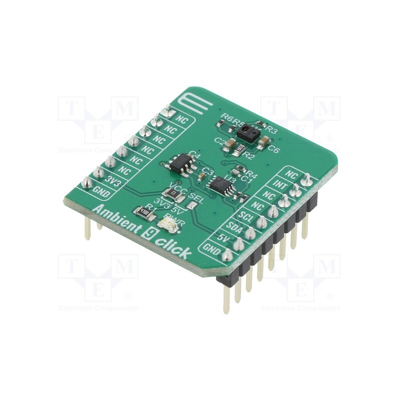1 pcs x MIKROE - AMBIENT 9 CLICK - Click board, lighting sensor, I2C, APDS-9160-003, 3.3VDC,5VDC