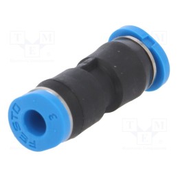 1 pcs x FESTO-153326 - Push-in fitting, straight, -0.95÷6bar, Gasket: NBR rubber, QSM