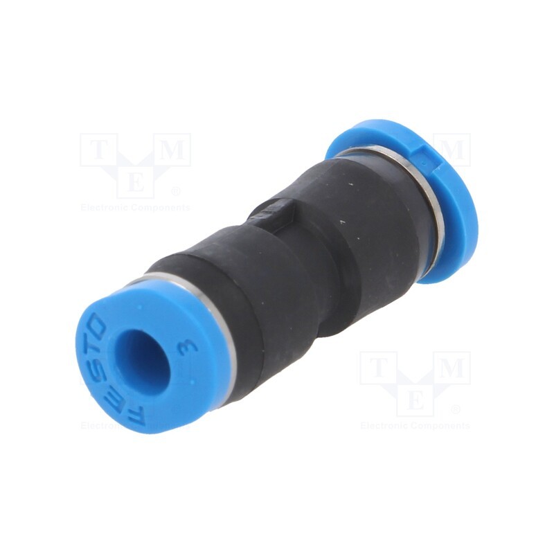 1 pcs x FESTO-153326 - Push-in fitting, straight, -0.95÷6bar, Gasket: NBR rubber, QSM