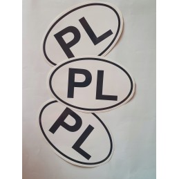 Sticker sticker car pl emblem Poland 16 cm
