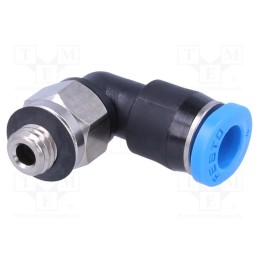 1 pcs x FESTO-153333 - Push-in fitting, angled 90°, -0.95÷6bar, Gasket: NBR rubber, QSM