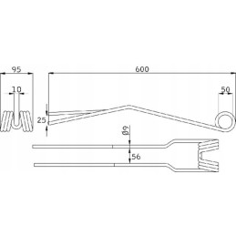 Rake tine original Deutz Fahr VF1662421488