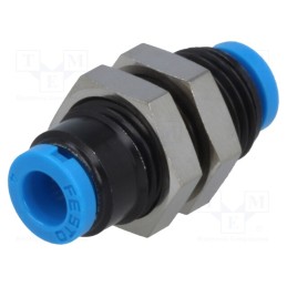 1 pcs x FESTO-153376 - Push-in fitting, threaded,straight, -0.95÷6bar, Thread: M10