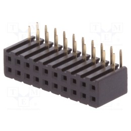 2 pcs x CONNFLY - DS1026-13-2*10S8BR - Socket, pin strips, female, PIN: 20, angled 90°, 2mm, THT, 2x10