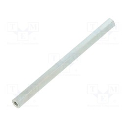10 pcs x DREMEC - 126X100 - Screwed spacer sleeve, 100mm, Int.thread: M4, hexagonal, steel
