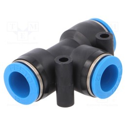 1 pcs x FESTO-153132 - Push-in fitting, straight,T-tap splitter, -0.95÷6bar, PBT, QS