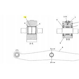 Cat dozer beam bushing