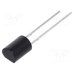 1 pcs x EVERLIGHT - PD438B - PIN photodiode, THT, 940nm, 5nA, rounded, flat, black