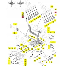 Yanmar hydraulic connector b7 6 sv15vt sv100 2a