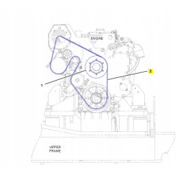 Multi V-ribbed belt alternator cva excavator cat