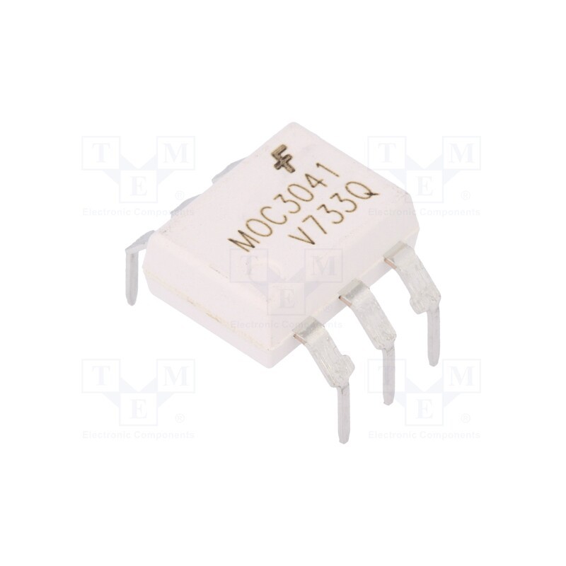 1 pcs x ONSEMI - MOC3041TVM - Optotriac, 4.17kV, zero voltage crossing driver, DIP6, Ch: 1