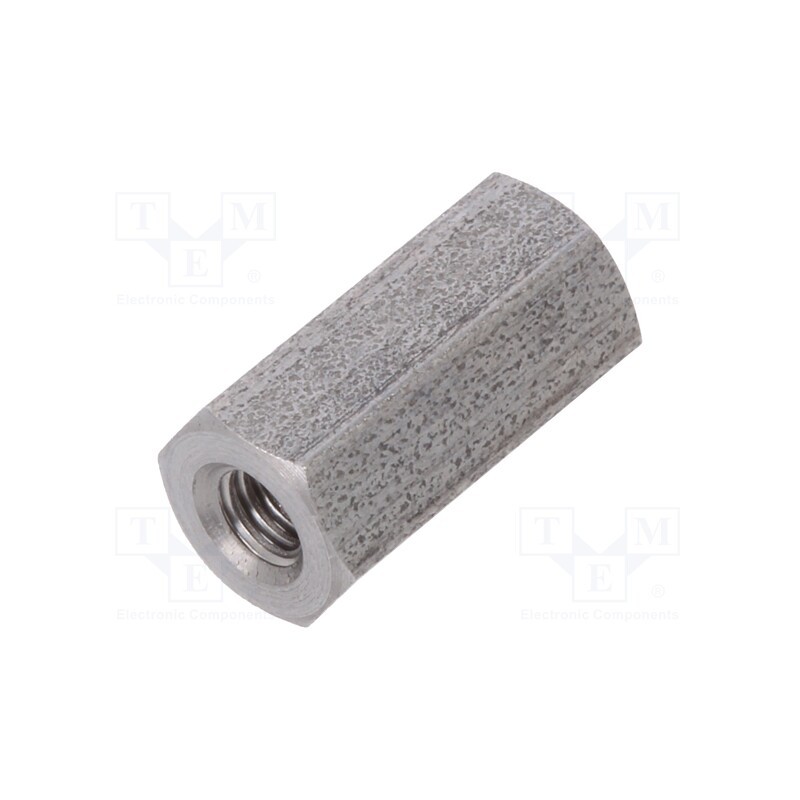 10 pcs x DREMEC - 142X10 - Screwed spacer sleeve, 10mm, Int.thread: M2,5, hexagonal