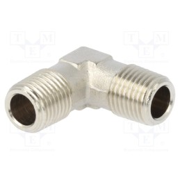 1 pcs x PNEUMAT-1132257 - Push-in fitting, angled 90°, max.100bar, nickel plated brass