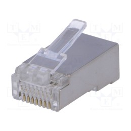 2 pcs x ECE - EMP881AR201 - Plug, RJ45, PIN: 8, shielded, Contacts: phosphor bronze, UL94V-2