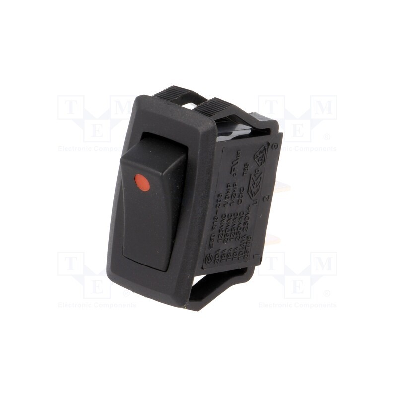 1 pcs x SCI - R13-205A2-01 - ROCKER, SPST, Pos: 2, ON-OFF, 16A/250VAC, black-red, none, -20÷85°C