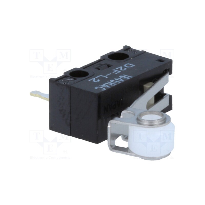 1 pcs x OMRON OCB - D2F-L2 - Microswitch SNAP ACTION, 3A/125VAC, 2A/30VDC, SPDT, ON-(ON), IP40