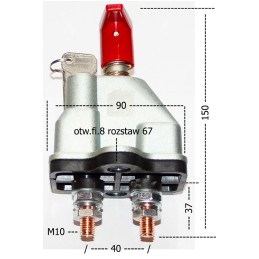 Forklift excavator, ground current switch, 12 24