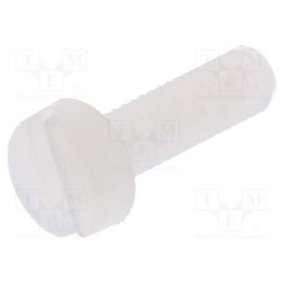 10 pcs x DREMEC - 8G201M3X10 - Screw, M3x10, 0.5, Head: cheese head, slotted, 0,9mm, polyamide