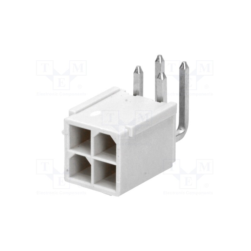 2 pcs x MOLEX - 874270402 - Socket, wire-board, male, Mini-Fit Jr, 4.2mm, PIN: 4, THT, 13A