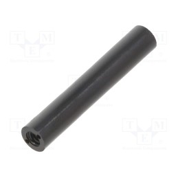 10 pcs x DREMEC - 185RDX35 - Spacer sleeve, cylindrical, polyamide, M3, L: 35mm, Øout: 6mm, black