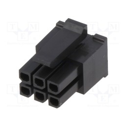 2 pcs x MOLEX - 430250600 - Plug, wire-board, female, Micro-Fit 3.0, 3mm, PIN: 6, w/o contacts
