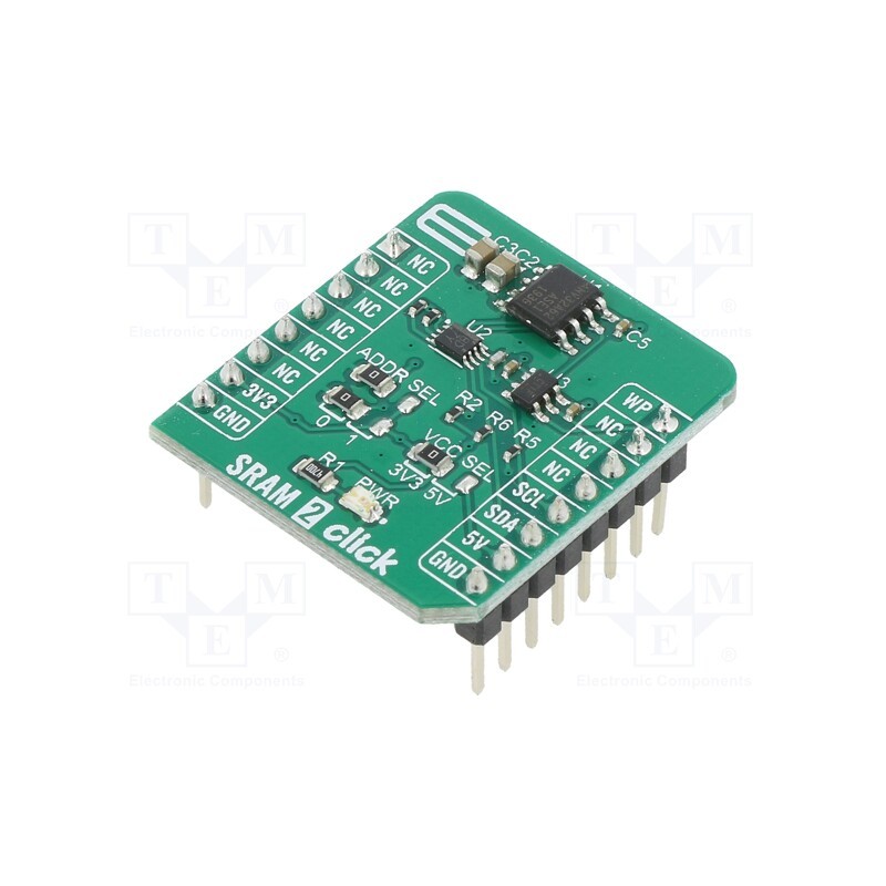1 pcs x MIKROE - SRAM 2 CLICK - Click board, SRAM memory, I2C, HSFPAR003A, prototype board
