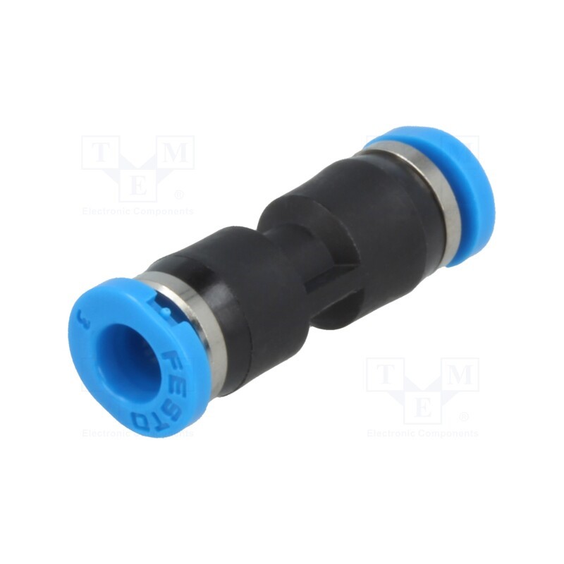 1 pcs x FESTO-153323 - Push-in fitting, straight, -0.95÷6bar, polymer, -10÷80°C
