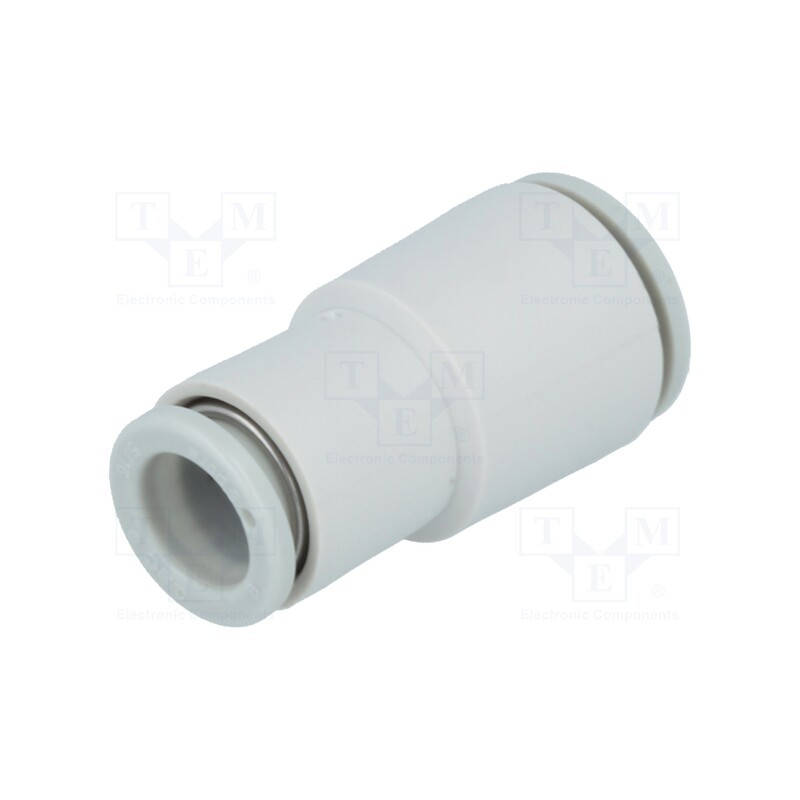 1 pcs x SMC-KQ2H08-10A - Push-in fitting, straight,reductive, -1÷10bar, polypropylene