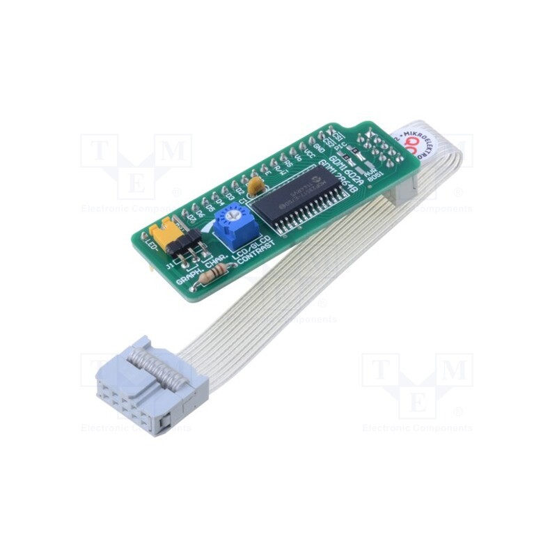 1 pcs x MIKROE - SERIAL GLCD ADAPTER 128X64 - Multiadapter, IDC10, Interface: SPI, Comp: MCP23S17