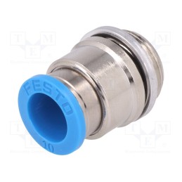 1 pcs x FESTO-186113 - Push-in fitting, threaded,straight, -0.95÷6bar, Thread: G 3/8'