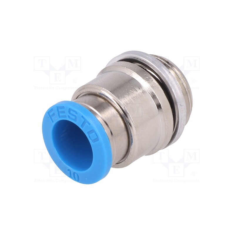 1 pcs x FESTO-186113 - Push-in fitting, threaded,straight, -0.95÷6bar, Thread: G 3/8'