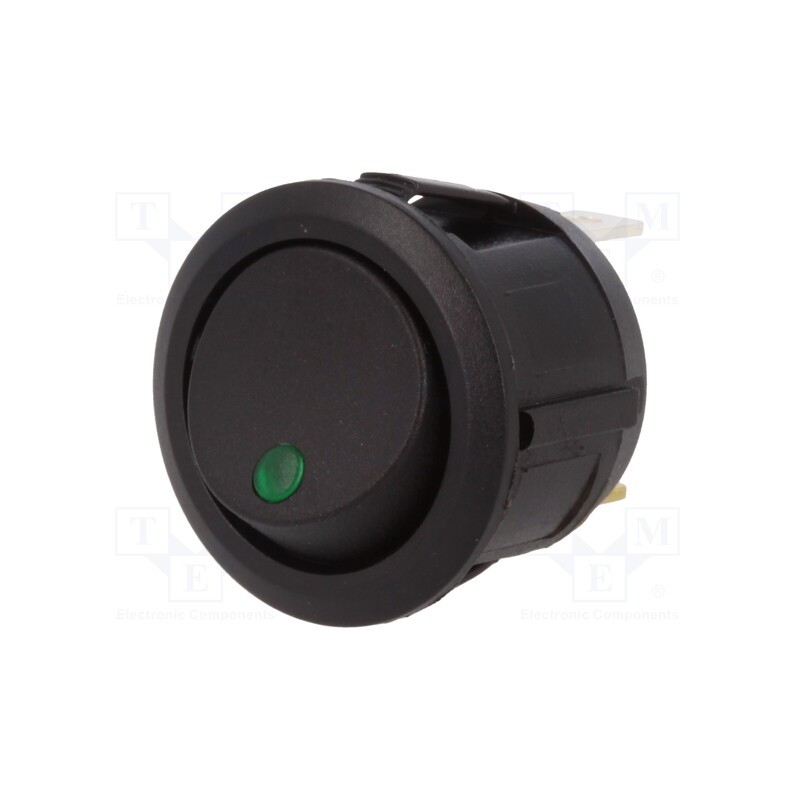 1 pcs x SCI - R13-112B2-02-BBG - ROCKER, SPST, Pos: 2, ON-OFF, 20A/14VDC, green, LED,point, 14V, 50mΩ