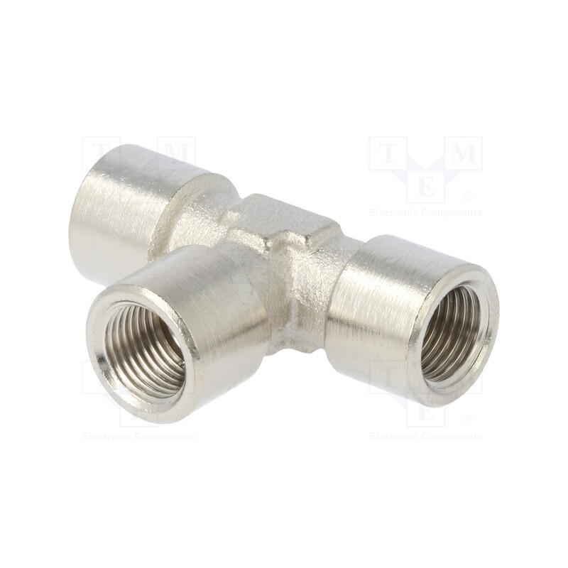 1 pcs x PNEUMAT-767018 - Push-in fitting, threaded,T-tap splitter, max.150bar, max.300°C