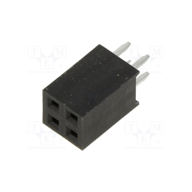2 pcs x HARWIN - M20-7830246 - Socket, pin strips, female, 2.54mm, PIN: 4, THT, on PCBs, tinned