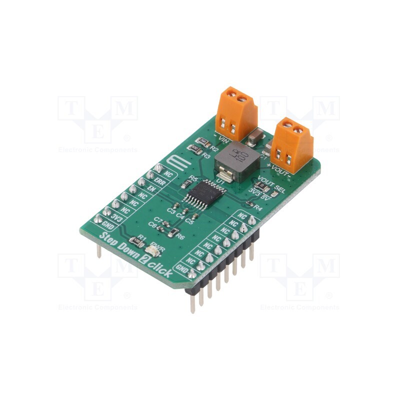 1 pcs x MIKROE - STEP DOWN 2 CLICK - Click board, DC/DC converter, GPIO, L6986HTR, prototype board