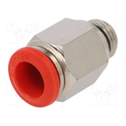 1 pcs x AIGNEP-50020 8-1/8 - Push-in fitting, straight, -0.99÷20bar, nickel plated brass